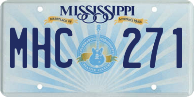 MS license plate MHC271