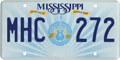 MS license plate MHC272
