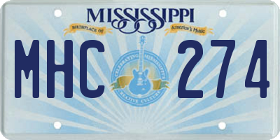 MS license plate MHC274