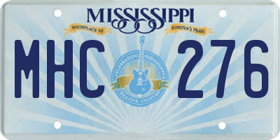 MS license plate MHC276