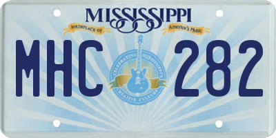 MS license plate MHC282