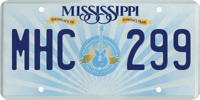 MS license plate MHC299