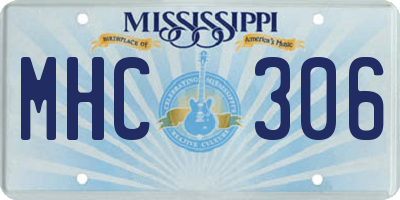 MS license plate MHC306