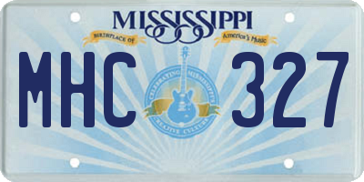 MS license plate MHC327