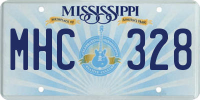 MS license plate MHC328