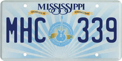 MS license plate MHC339
