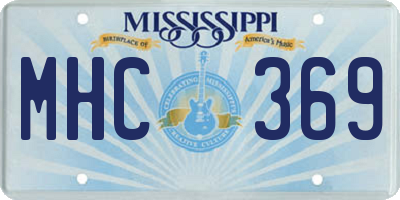 MS license plate MHC369