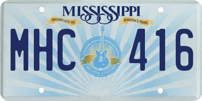 MS license plate MHC416