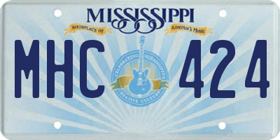 MS license plate MHC424