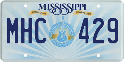 MS license plate MHC429