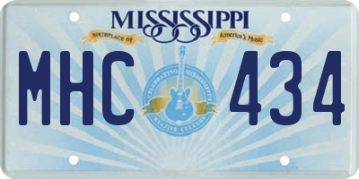 MS license plate MHC434