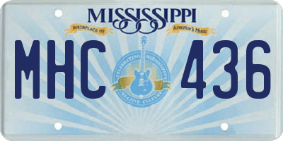 MS license plate MHC436