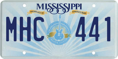 MS license plate MHC441