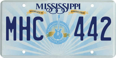 MS license plate MHC442