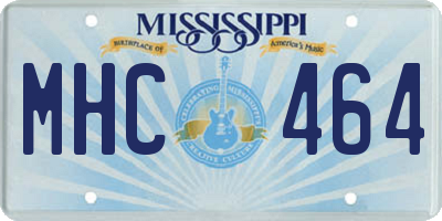 MS license plate MHC464