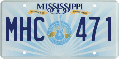 MS license plate MHC471