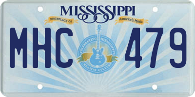 MS license plate MHC479
