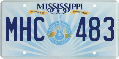MS license plate MHC483