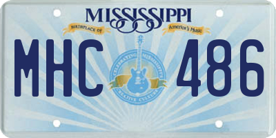 MS license plate MHC486