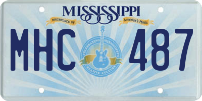 MS license plate MHC487