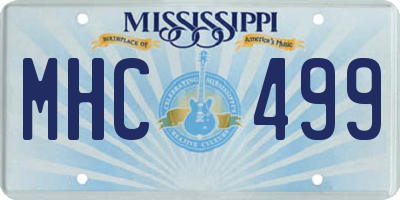 MS license plate MHC499