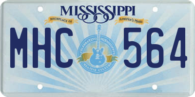 MS license plate MHC564
