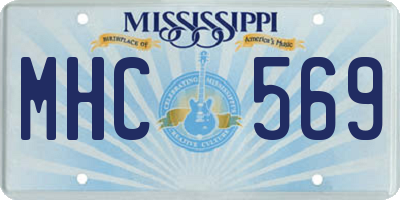 MS license plate MHC569