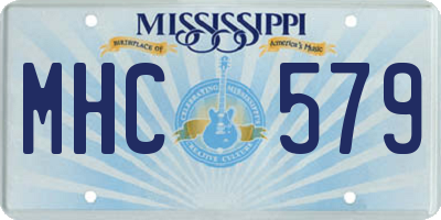 MS license plate MHC579