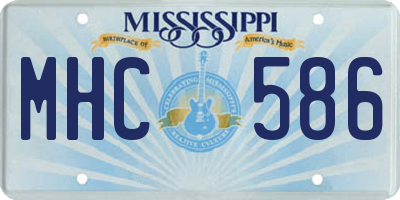 MS license plate MHC586