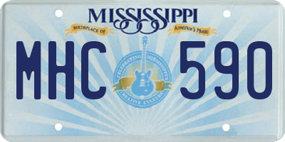 MS license plate MHC590