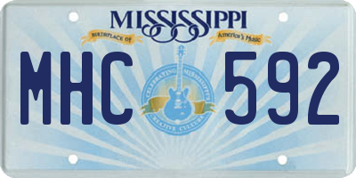 MS license plate MHC592