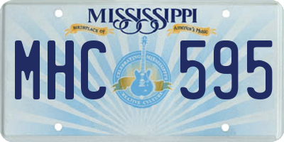MS license plate MHC595