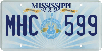 MS license plate MHC599