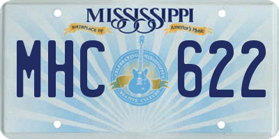 MS license plate MHC622