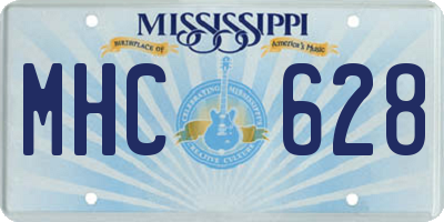MS license plate MHC628