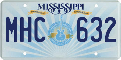 MS license plate MHC632