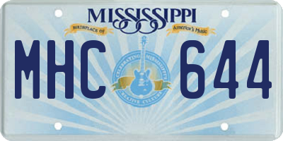 MS license plate MHC644