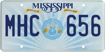 MS license plate MHC656