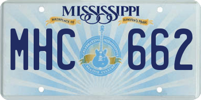 MS license plate MHC662