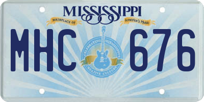 MS license plate MHC676