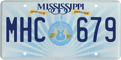 MS license plate MHC679