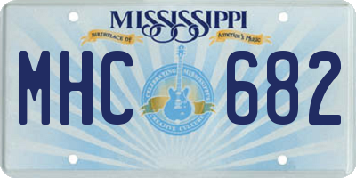 MS license plate MHC682
