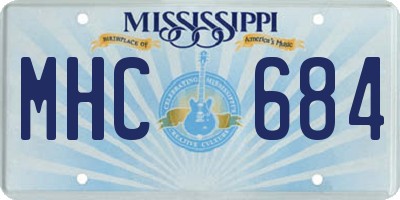 MS license plate MHC684
