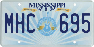 MS license plate MHC695