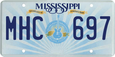 MS license plate MHC697