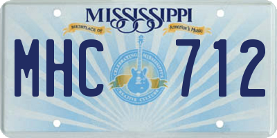 MS license plate MHC712