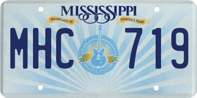 MS license plate MHC719