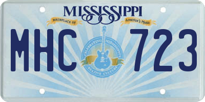 MS license plate MHC723