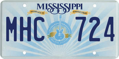 MS license plate MHC724