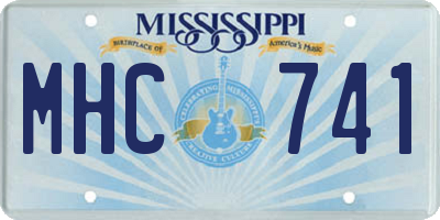 MS license plate MHC741